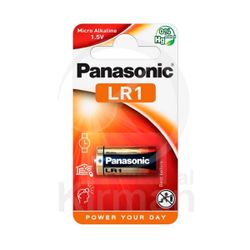 Batería Panasonic Alcalina 30,2x12mm PA-LR1 Tipo LR1 1.5v Blister (1) Unidad