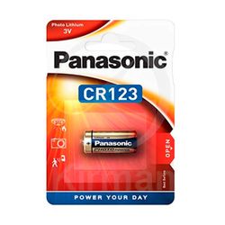 Batería Panasonic Alcalina 34,2x17mm PA-CR123A Tipo CR123A 3v Blister (1) Unidad