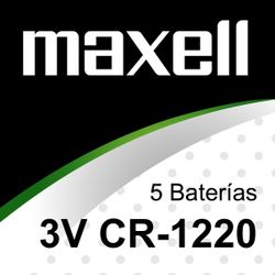 Bateria Relojes Maxell Litio MA-CR1220 Maxell CR 1220 3v Blíster (5) Unidades