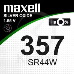 Batería Relojes Maxell Oxido De Plata MA-357 Maxell SR44W-(357)