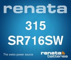 Batería Relojes Renata Oxido De Plata RE-315 Renata SR716SW - (315)