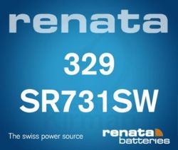 Batería Relojes Renata Oxido De Plata RE-329 Renata SR731SW-(329)