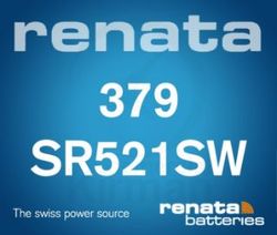 Batería Relojes Renata Oxido De Plata RE-379 Renata SR521SW-(379)