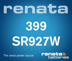 Batería Relojes Renata Oxido De Plata RE-399 Renata SR927W-(399)
