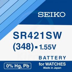 Batería Relojes Seiko Oxido De Plata SK-348 Seiko SR421SW-(348) 1.55v