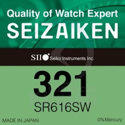 Batería Relojes Seizaiken Oxido De Plata SE-321 Seizaiken SR616SW-(321) 1.5v