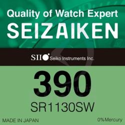 Batería Relojes Seizaiken Oxido De Plata SE-390 Seizaiken SR1130SW-(390) 1.5v