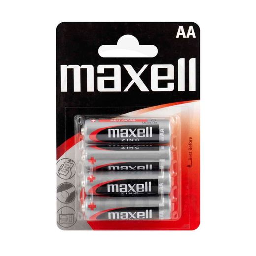 Maxell Kohle-Zink-Batterien MA-R6 Typ AA (R6) 1,5 V Blisterpackung (4 Stück)