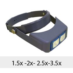 Binocular Plástico 39094 Visera Movil Luz Giratoria 1.5x, 2.0x, 2.5x, 3.5x