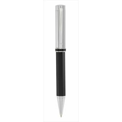 Bolígrafo Acero H6029-01B Negro Bicolor Plateado
