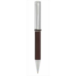 Bolígrafo Acero H6029-03B Granate Bicolor Plateado