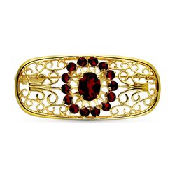 18kt Gold Brooch 13212 Zircons