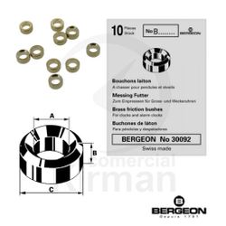 Buchones Reloj Latón Bergeon 263131-B58 Péndolas - Despertadores Diámetro Int 2,75mm x Alt 2,00mm x Ext 4,50mm