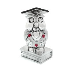 Búho Acero Bilaminado 4,5x8,5cm RC320/MRO Búho Graduación Cromado Bicolor Rojo