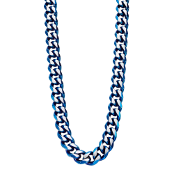 Cadena Acero Inoxidable Azul Lotus Hombre LS2363-1/1 Eslabones En Brillo 60cm