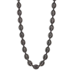 Cadena Acero Inoxidable Negro Lotus Hombre LS2140-1/3 Eslabones En Brillo 55cm