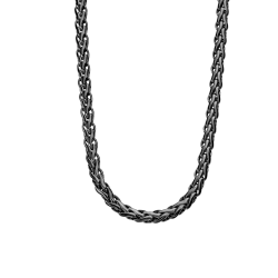 Cadena Acero Inoxidable Negro Lotus Hombre LS2366-1/3 Eslabones En Brillo 55+5cm
