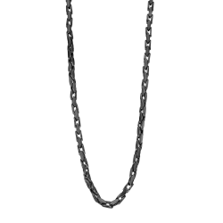 Cadena Acero Inoxidable Negro Lotus Hombre LS2598-1/3 Eslabones Mate 50+5cm