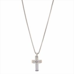 Cadena Acero Sovrani AV0242 Cruz Circonitas
