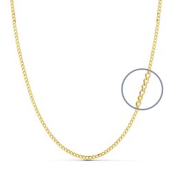 Catena Barabada cava in oro 18 kt Lunghezza 45 cm Larghezza 1 mm 07002645