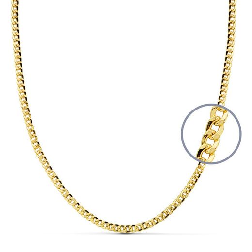 Catena Barabada cava in oro 18 kt Lunghezza 50 cm Larghezza 3 mm 26004450