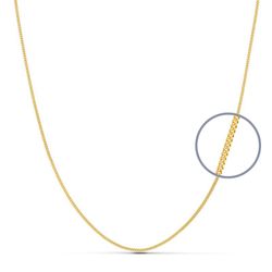18kts gouden Barbada ketting lengte 60cm breedte 0,8 mm 11004060
