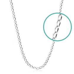 Cadena Bilbao Oro Blanco 18kts Largo 45cm Ancho 1mm 24004145