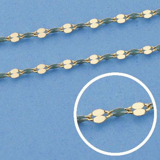 Chaîne en or 18 carats et diamants Longueur 40 cm Largeur 2 mm 23000340