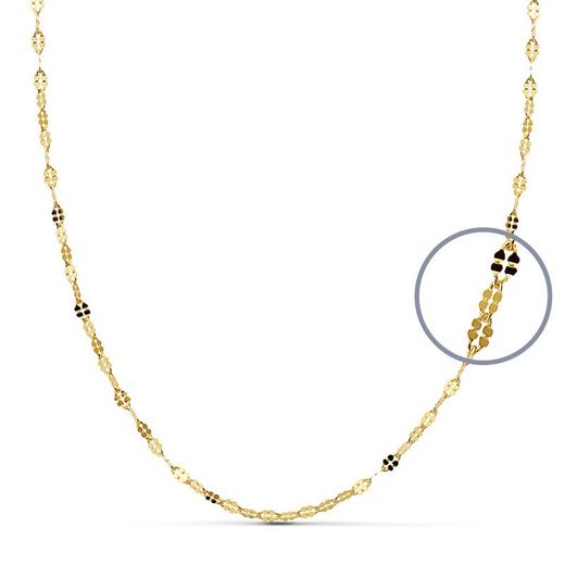 Chaîne en or 18 carats avec diamants Longueur 50 cm Largeur 1,5 mm 23000550