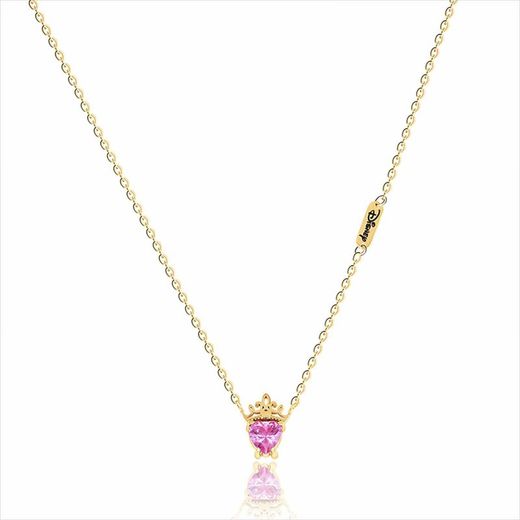 Cadena Disney Oro 18kts 18K0004C Corona Rubi Africano Rosa