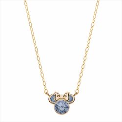 Cadena Disney Oro 9kts 9K0020C Minnie Circonitas Azul Claro