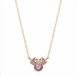 Cadena Disney Oro 9kts 9K0023C Minnie Circonitas Rosa