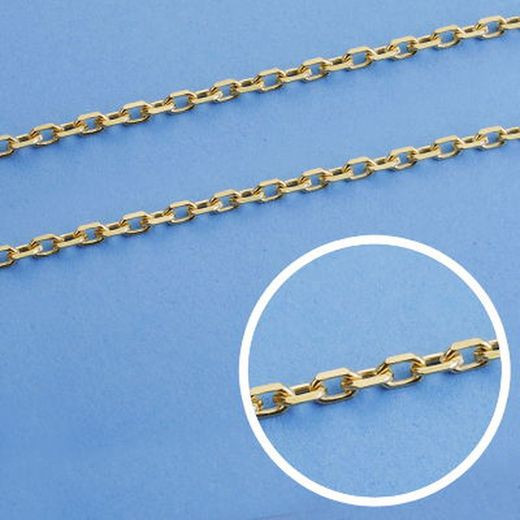 Catena forzata in oro 18 kt Lunghezza 50 cm Larghezza 2,5 mm 11005450