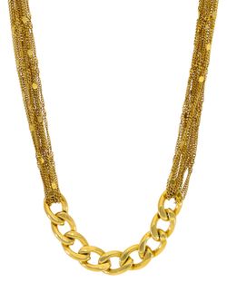 Cadena Marea Acero Dorado C03107/AE Malla Eslabones Gruesos