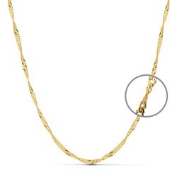 Cadena Oro 18kts 11006040 Eslabón Singapur 40cm x 2,50mm