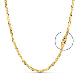 Cadena Oro 18kts 11006245 Eslabón Singapur 45cm x 3,00mm