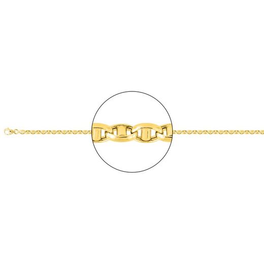 Cadena Oro 18kts Argyor MRM (18)2284-60 Grano De Café Hueca En Brillo