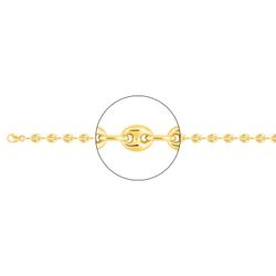 Cadena Oro 18kts Argyor MRM (18)2380-40 Grano De Café Hueca En Brillo
