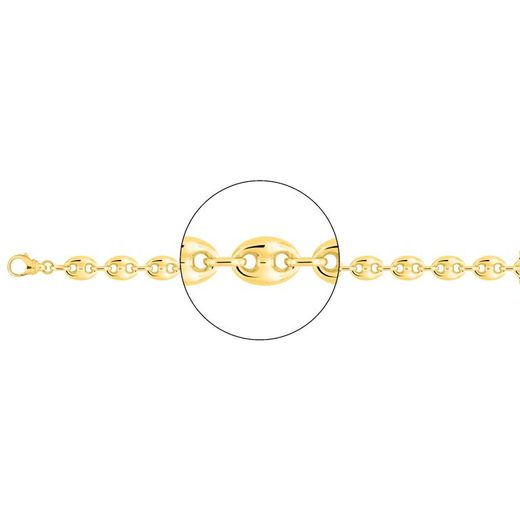 Cadena Oro 18kts Argyor MRM (18)2395-50 Grano De Café Hueca En Brillo