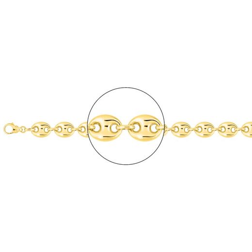 Cadena Oro 18kts Argyor MRM (18)2396-40 Grano De Café Hueca En Brillo