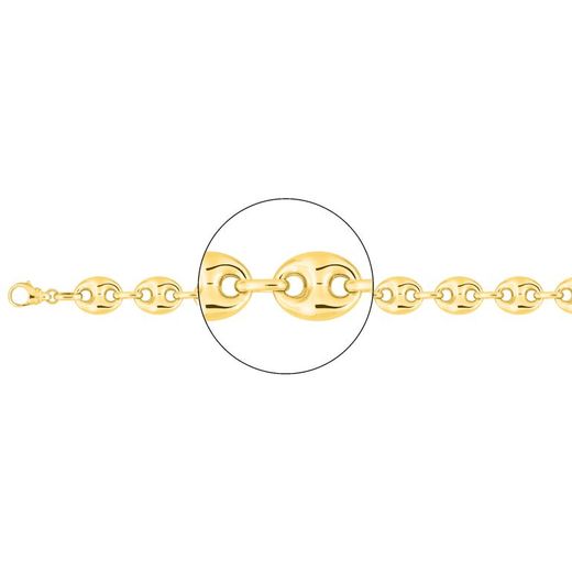 Cadena Oro 18kts Argyor MRM (18)2397-45 Grano De Café Hueca En Brillo
