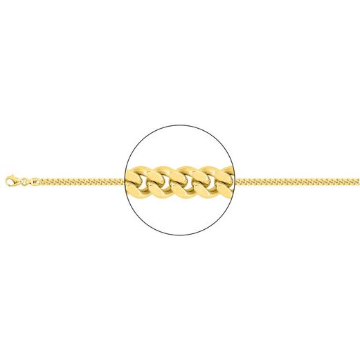 Cadena Oro 18kts Argyor MRM (18)501.4-40 Gourmette Diamantada En Brillo