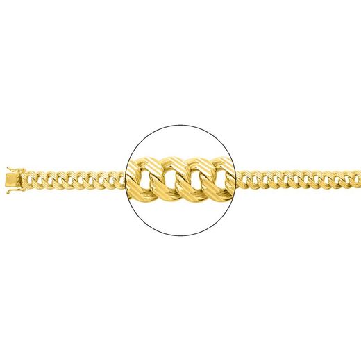 Cadena Oro 18kts Argyor MRM (18)502.10-55 Gourmette Lapidada En Brillo