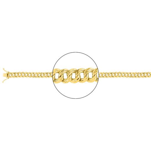 Cadena Oro 18kts Argyor MRM (18)502.7-45 Gourmette Lapidada En Brillo