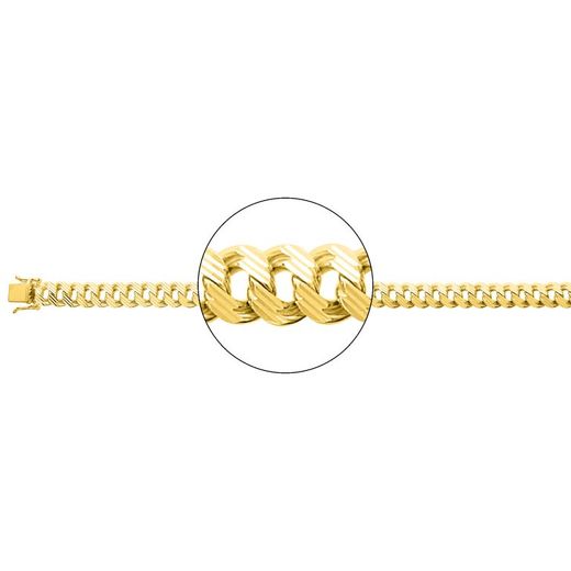 Cadena Oro 18kts Argyor MRM (18)502.9-45 Gourmette Lapidada En Brillo