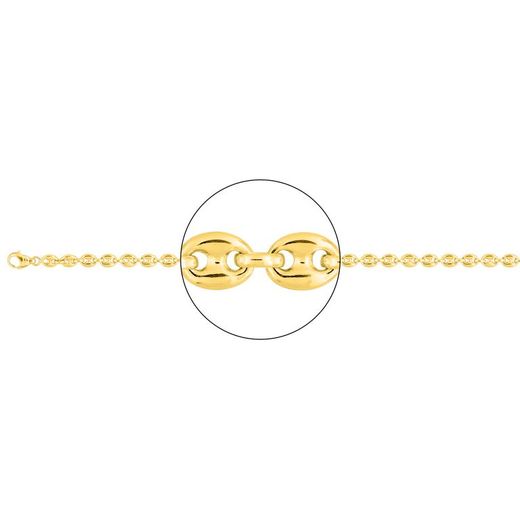 Cadena Oro 18kts Argyor MRM (18)513-50 Grano De Café En Brillo