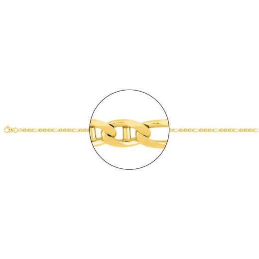 Cadena Oro 18kts Argyor MRM (18)532.3-40 Marina Gourmette Plana En Brillo