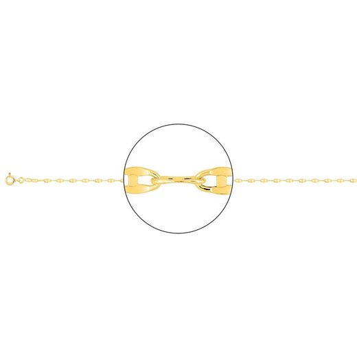 Cadena Oro 18kts Argyor MRM (18)537.2-45 Grano De Café En Brillo