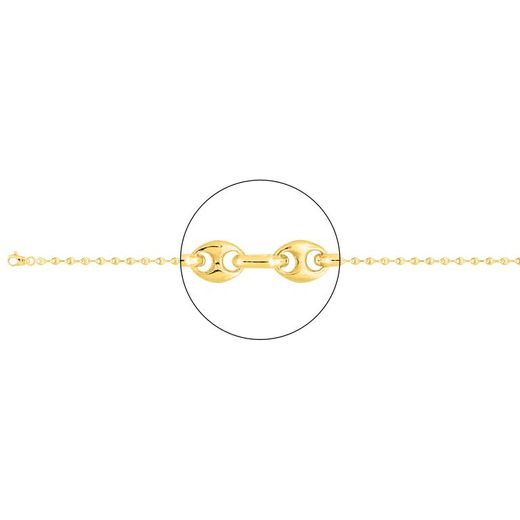 Cadena Oro 18kts Argyor MRM (18)539-50 Grano De Café En Brillo