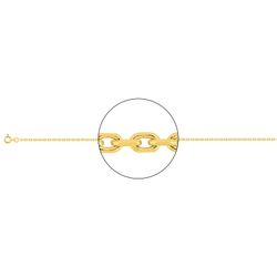 Cadena Oro 18kts Argyor MRM (18)F60-40 Forzada Diamantada En Brillo